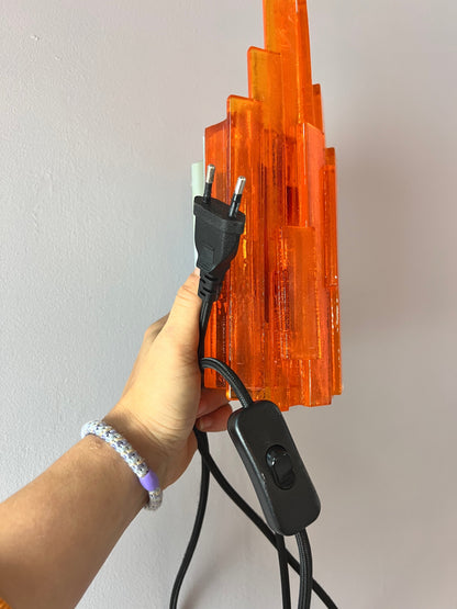 Vintage Wandlampe orange von Claus Bolby für Cebo