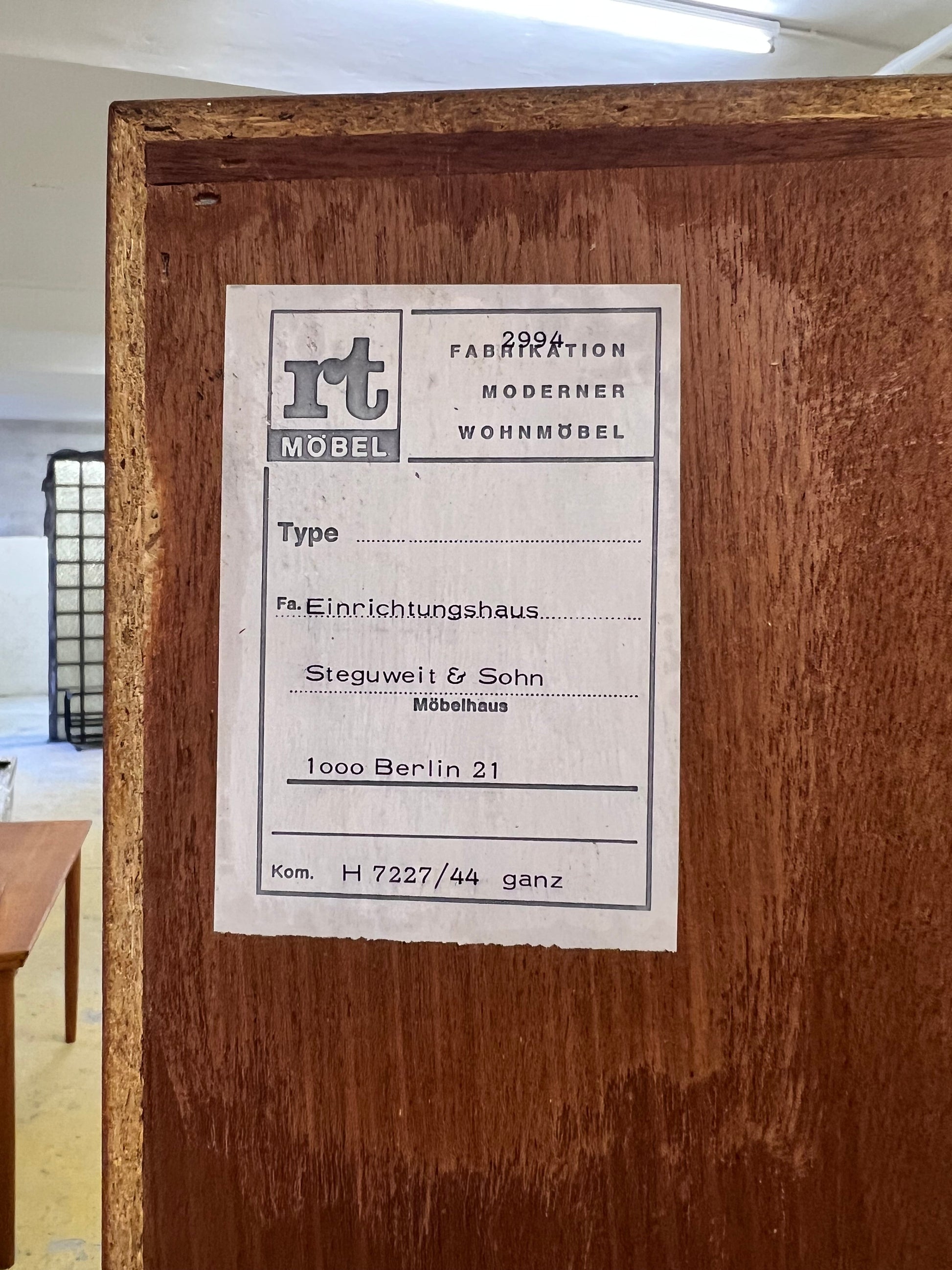 Vintage Kleiderschrank Typ 2994 von rt Möbel aus Teak