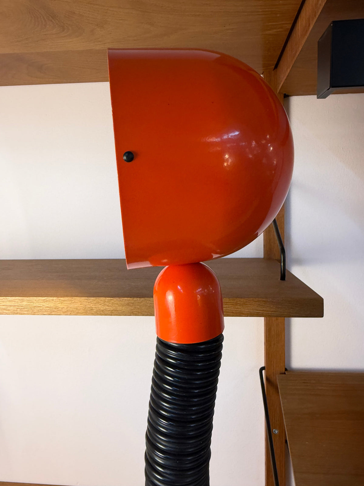 Klemmlampe Space Age Design aus Dänemark, orange-schwarz