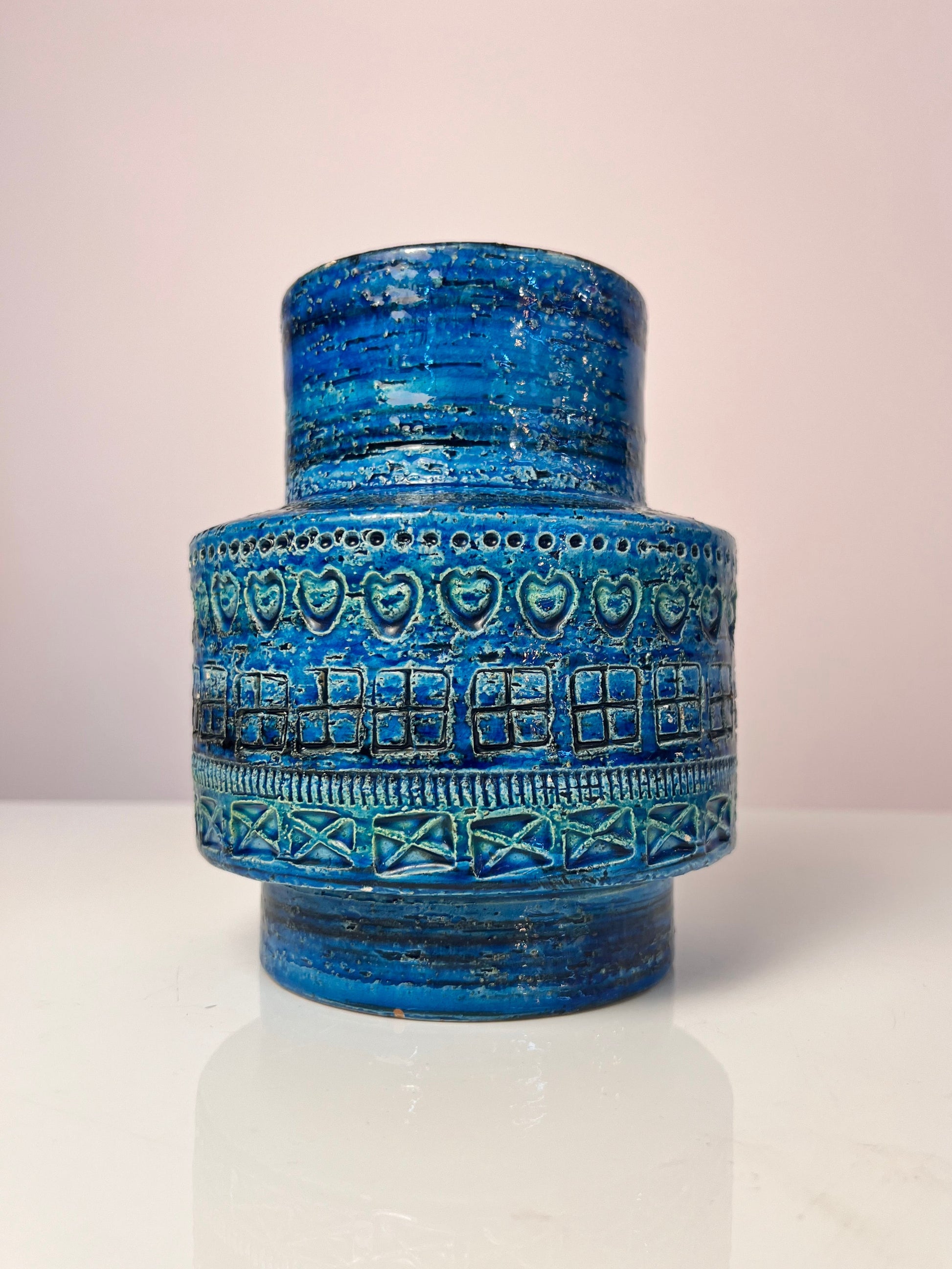 Vintage Vase "Rimini Blu" von Aldo Londi für Bitossi
