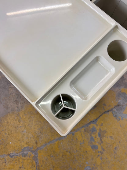 Vintage Rollwagen Stile von Giovanni Pelis für Neolt, cremeweiß, Schloss mit Schlüssel