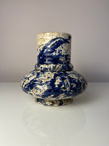 Vintage Karaffe blau gesprenkelt von Marei Keramik