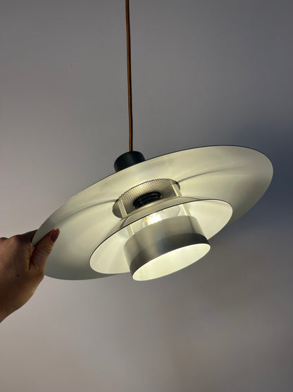 Vintage Hängelampe "Leto" silber-kupfer von Top Lamper