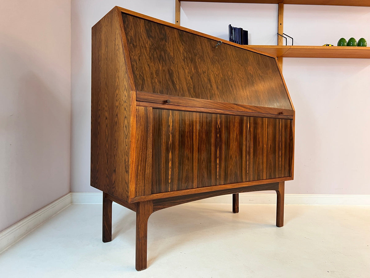 Vintage rosewood secretary by Bernhard Pedersen &amp; Son