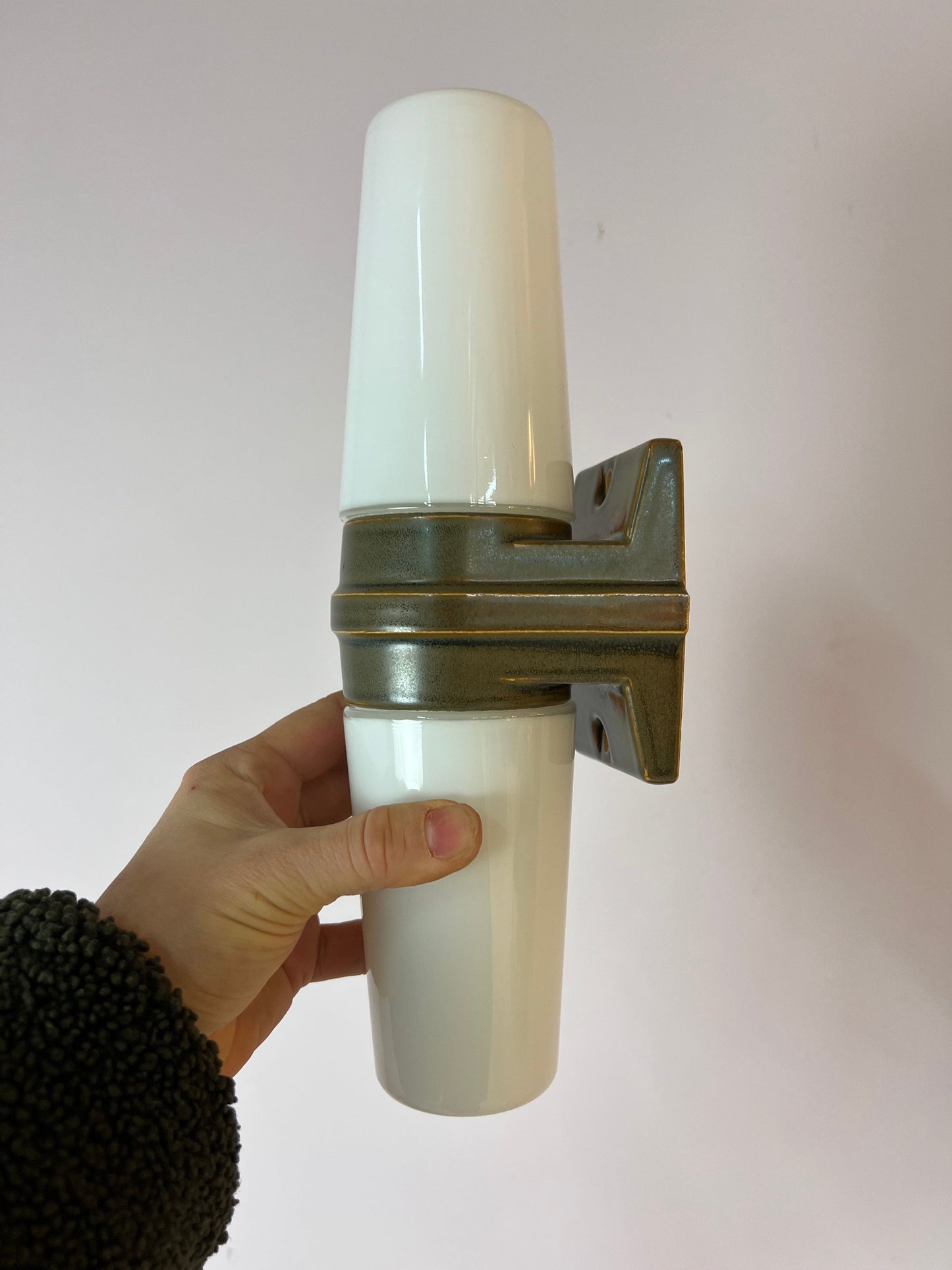 Vintage wall lamp brown grey by Sigvard Bernadotte for Ifö