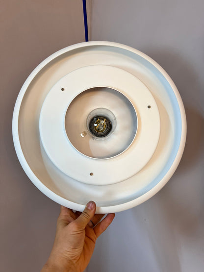 Hanging lamp “Optima” white by Hans Due for Fog &amp; Mørup