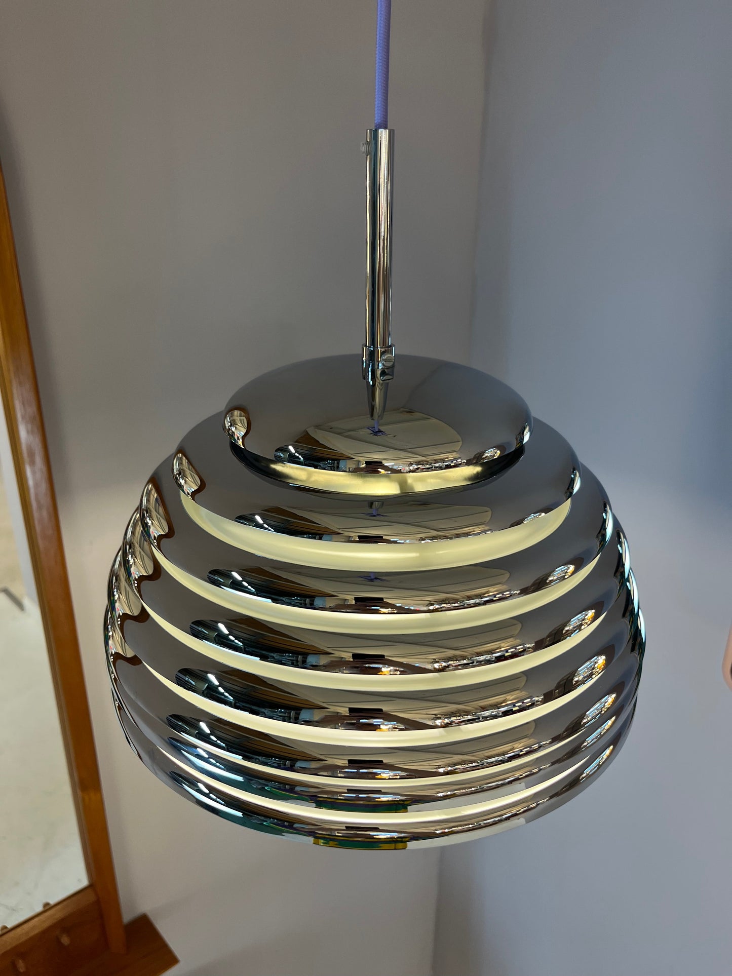 Vintage Hängelampe Saturno 30 cm von Kazuo Motozawa für STAFF