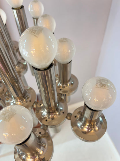 Lustre chromé vintage de Gaetano Sciolari pour STAFF