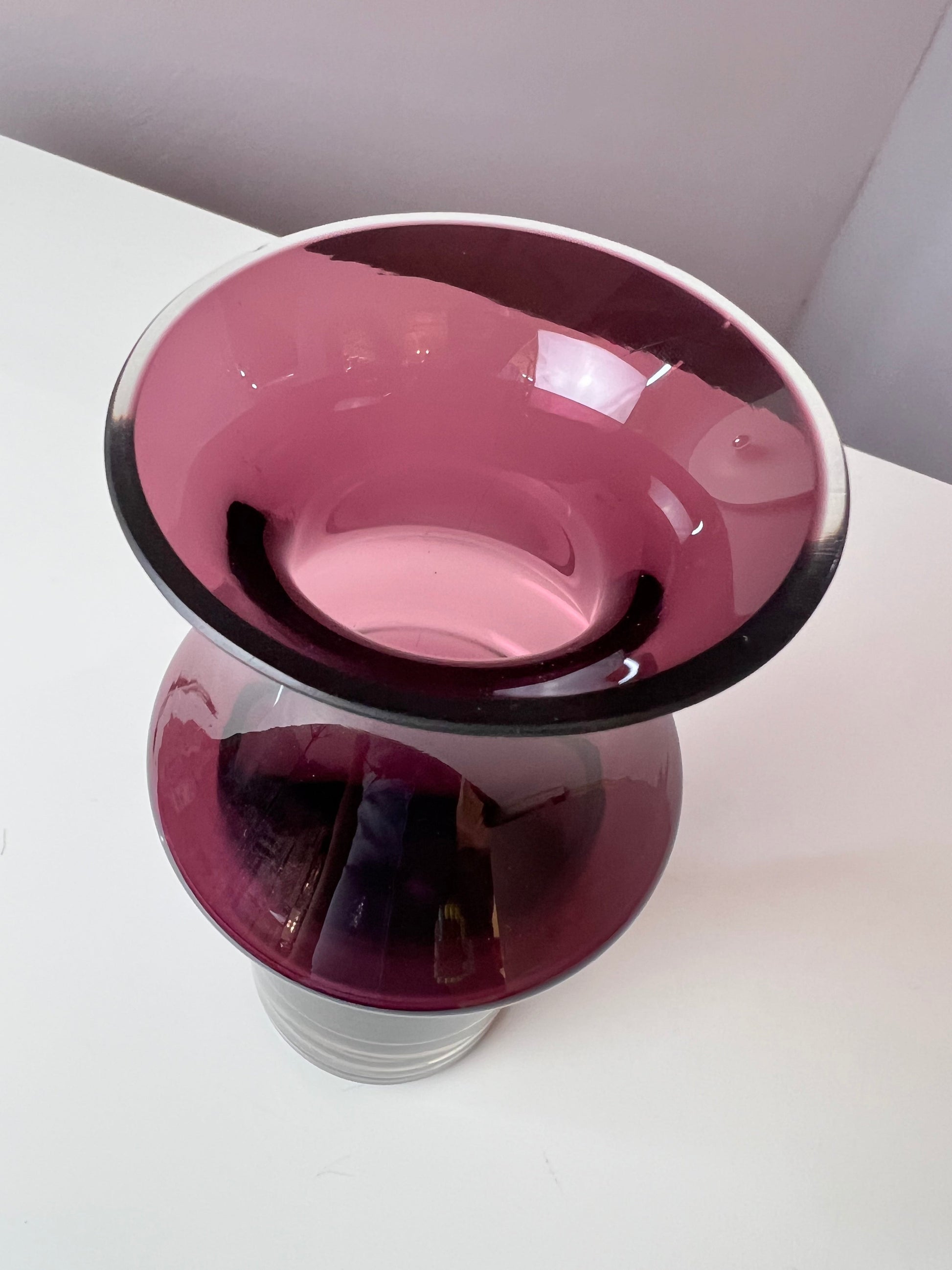 Vintage Vase lila Glas von Nanny Still für Riihimäen Lasi