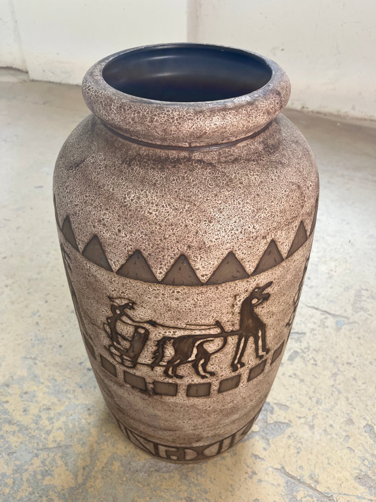 Vintage Bodenvase Ägina 124 von Ceramano für West Germany