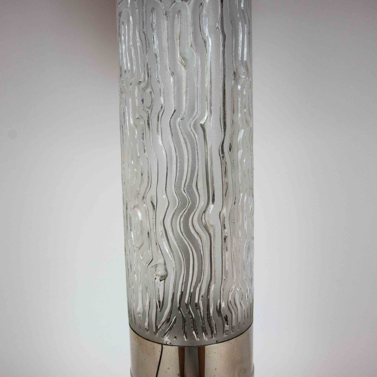 Tischlampe von Richard Essig Chrom und Glas
