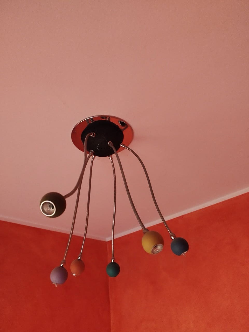 Laser Pensieri ceiling light with colorful spots
