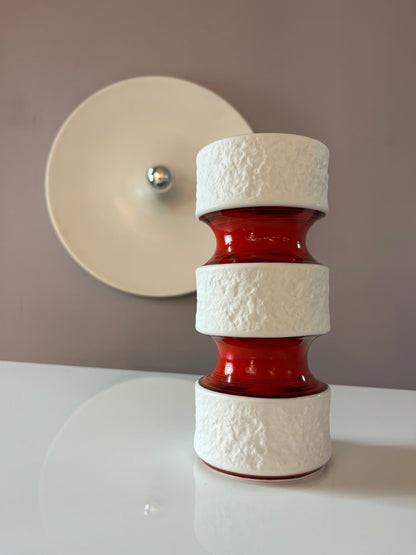 Vintage Vase 635/2 rot schwarz von Royal Porzellan Bavaria KPM