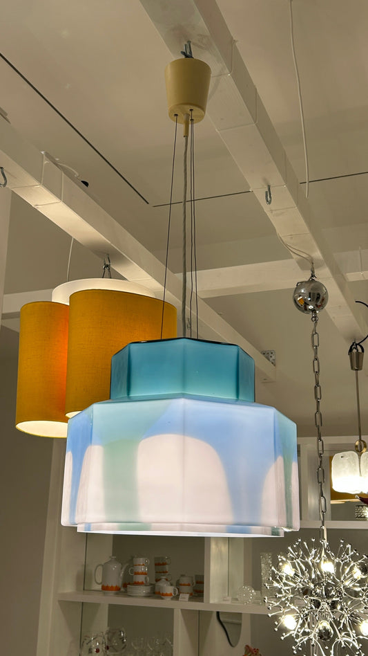 Vintage Glaspendelleuchte von Helena Tynell für Flygsfors großformatig - Cocoon Lamp