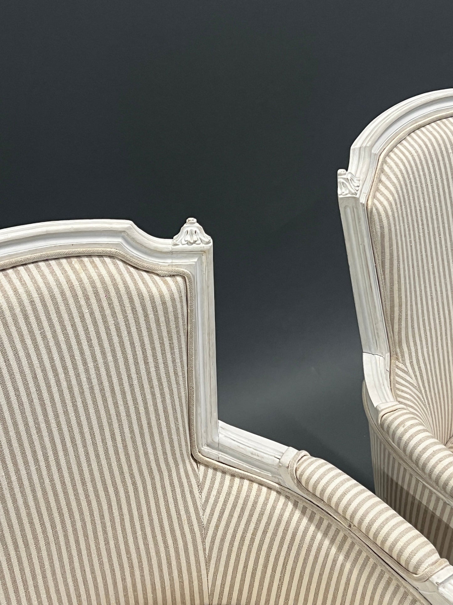 Fauteuil vintage rayé