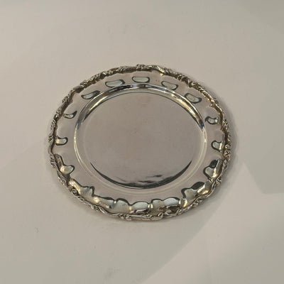 Vintage silver plate by Cartier organic edge decoration