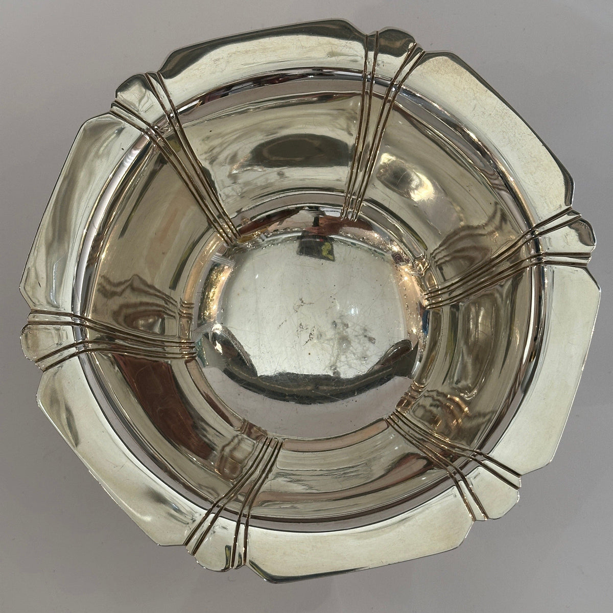 Vintage Silberschale Art-Déco-Stil von Cartier