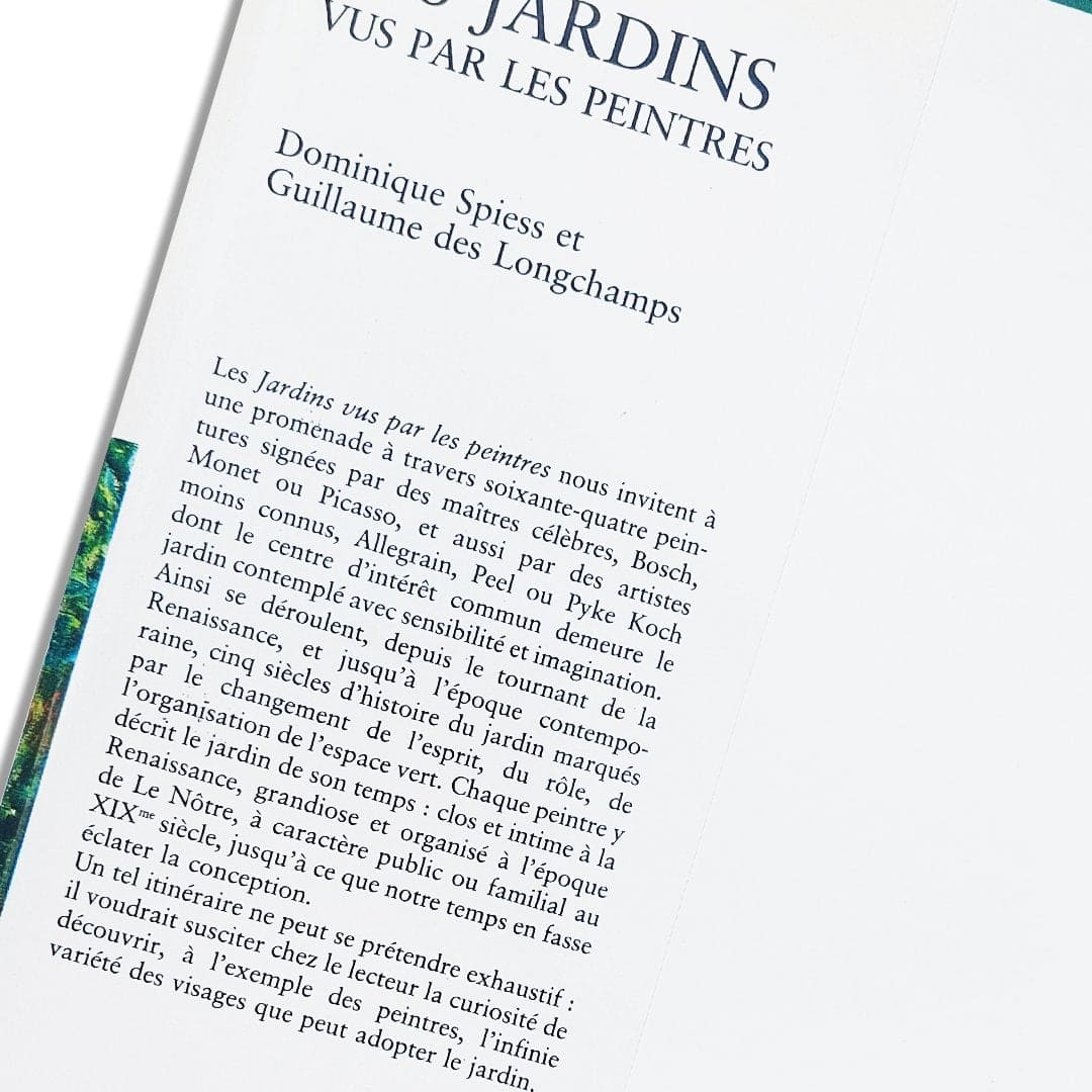 Livre Les jardins vus par les peintres de Dominique Spiess pour les éditions Vilo
