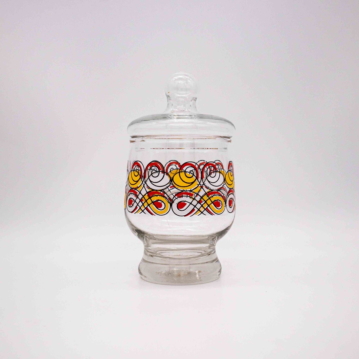 Vintage Bonbonniere aus Glas mit geometrischem Muster, 1970er Jahre