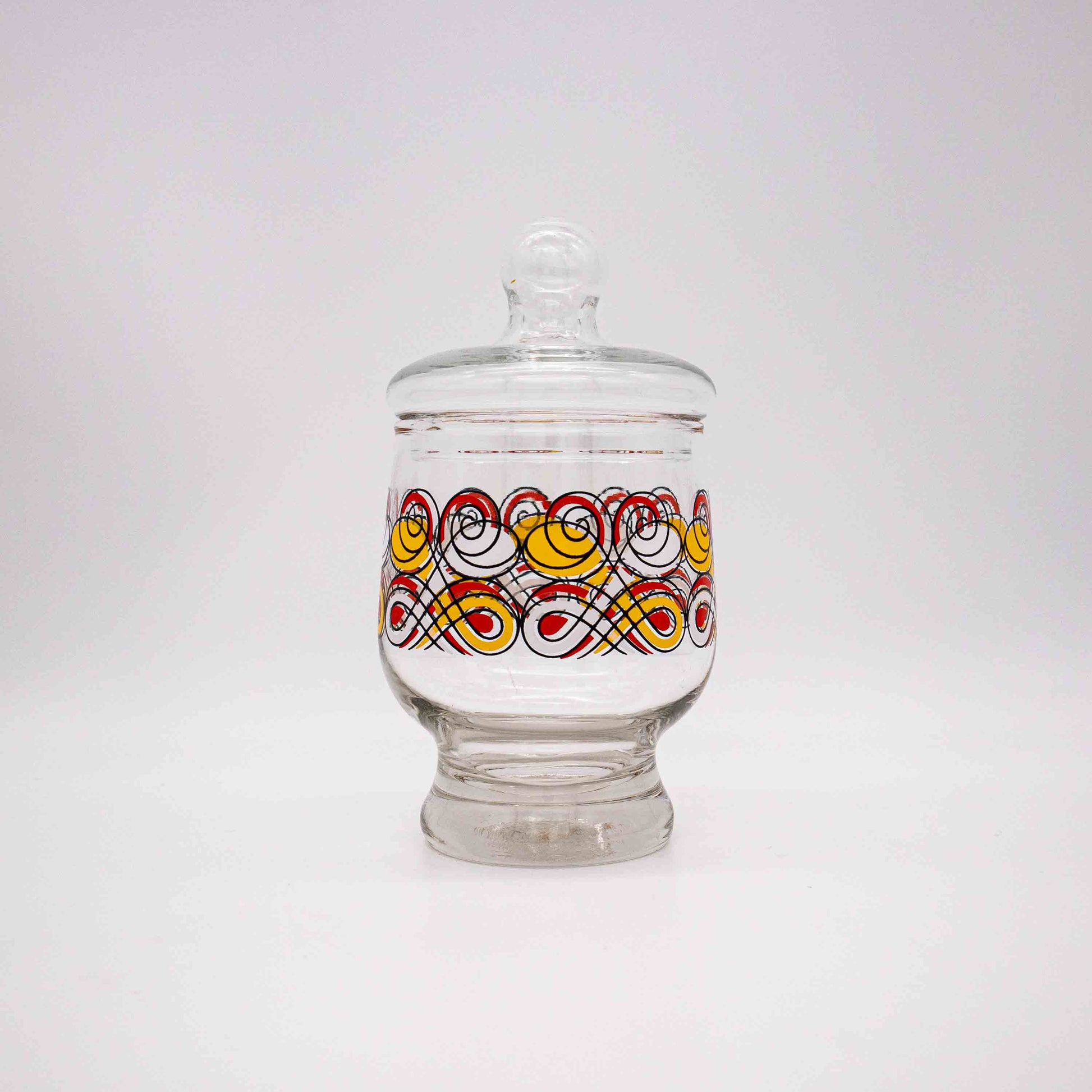 Vintage Bonbonniere aus Glas mit geometrischem Muster, 1970er Jahre