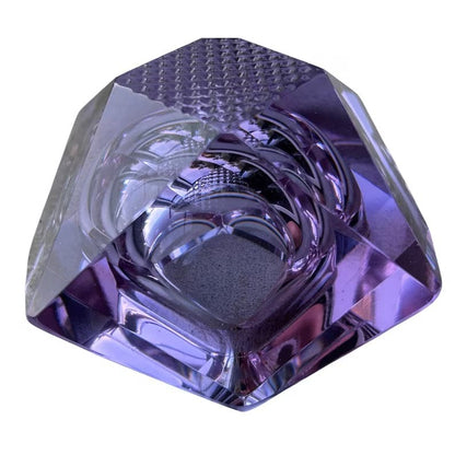 Vintage Achteckige Glasschale Lila