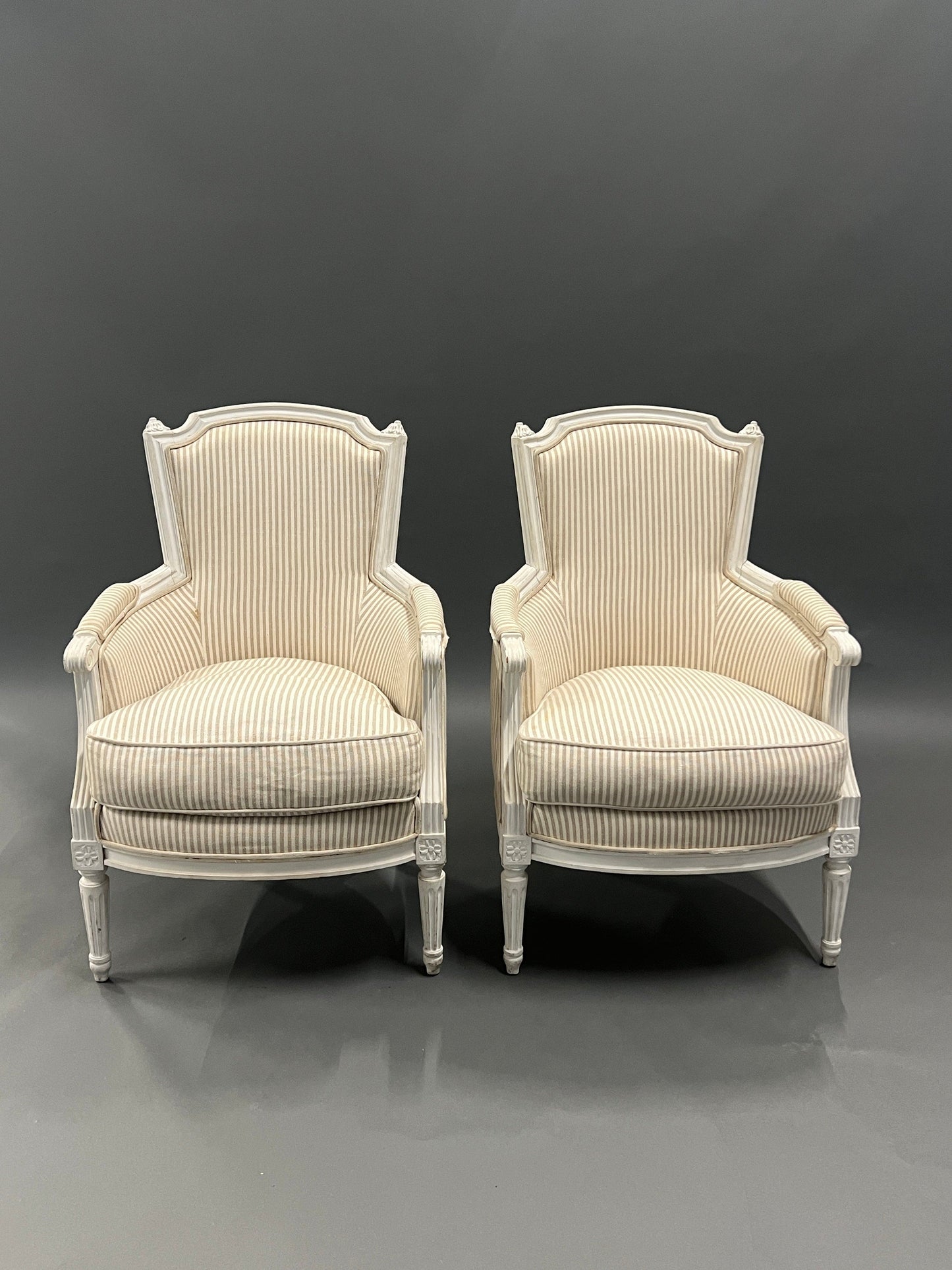 Fauteuil vintage rayé