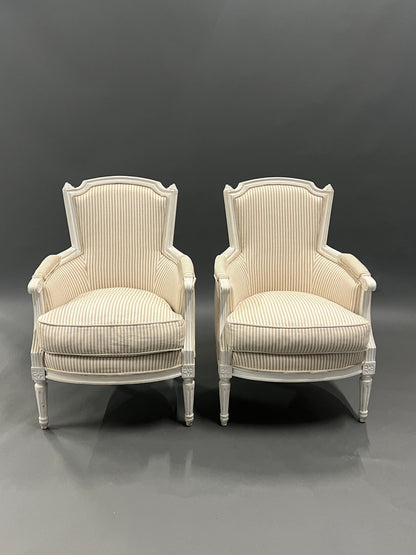 Fauteuil vintage rayé