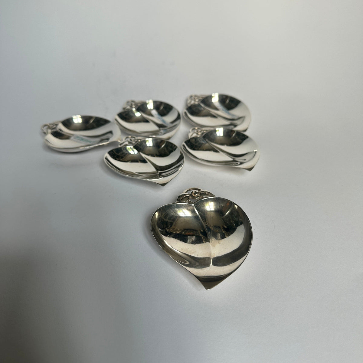 Vintage Schale Herz/Apfel von Tiffany+Co Sterling Silber Set von 6