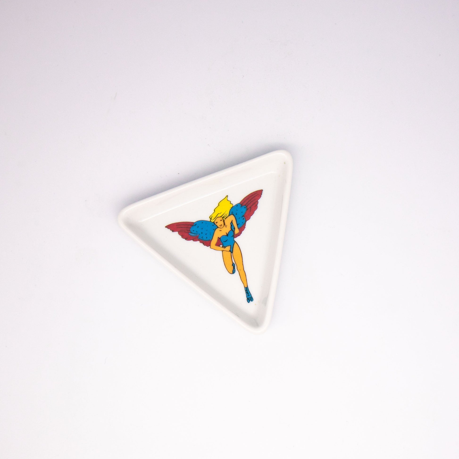 Vintage Schale Lauda Air von für Lilien Porzellan dreieckig gestuft