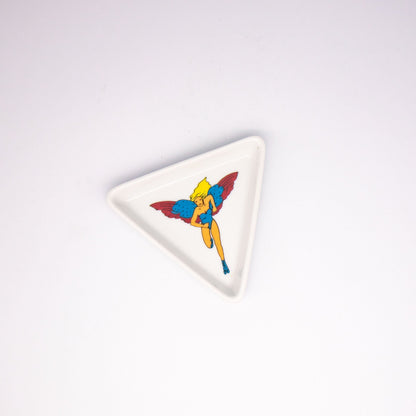 Vintage Schale Lauda Air von für Lilien Porzellan dreieckig gestuft