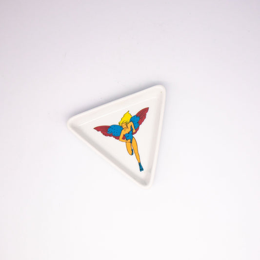 Vintage Schale Lauda Air von für Lilien Porzellan dreieckig gestuft