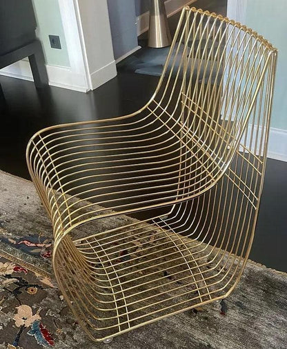 Vintage Stuhl Sign Filo von MDF Italia Gold, Chrom Set von 2