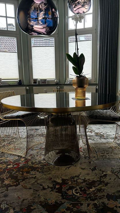 Vintage Stuhl Sign Filo von MDF Italia Gold, Chrom Set von 2