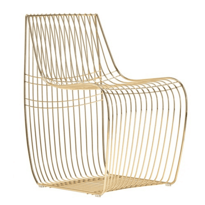 Vintage Stuhl Sign Filo von MDF Italia Gold, Chrom Set von 2