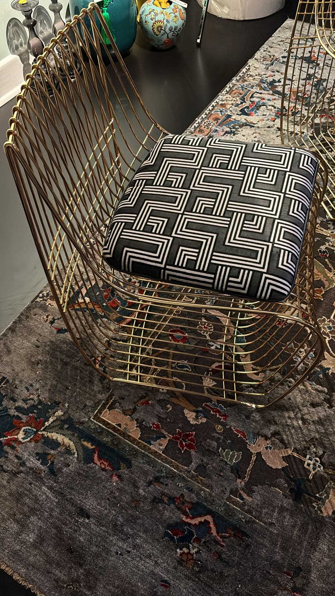 Vintage Stuhl Sign Filo von MDF Italia Gold, Chrom Set von 2