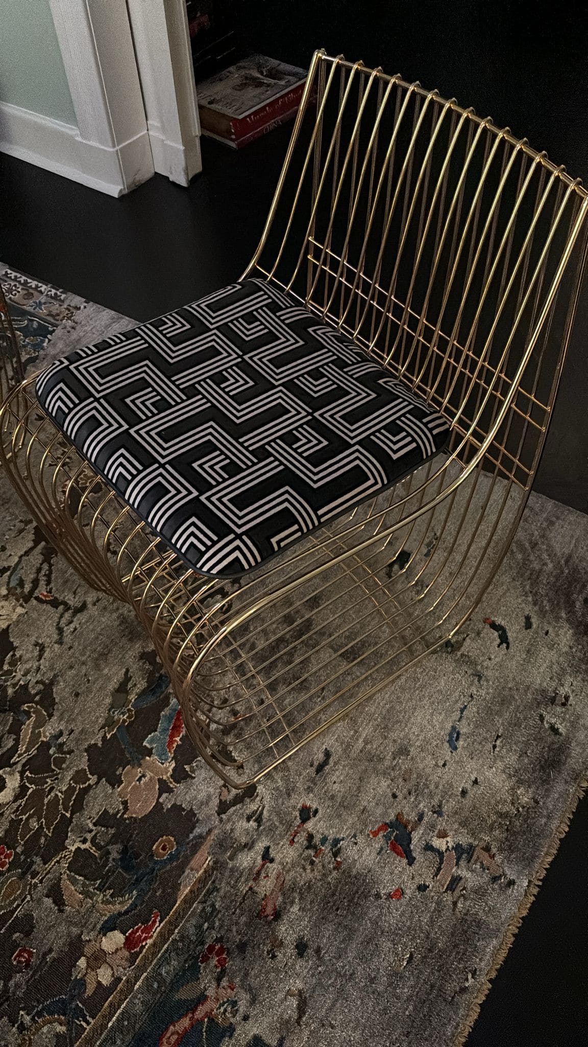 Vintage Stuhl Sign Filo von MDF Italia Gold, Chrom Set von 2