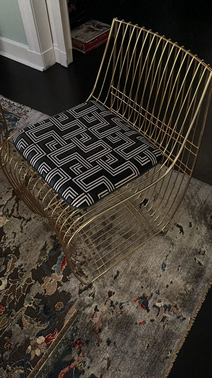 Vintage Stuhl Sign Filo von MDF Italia Gold, Chrom Set von 2