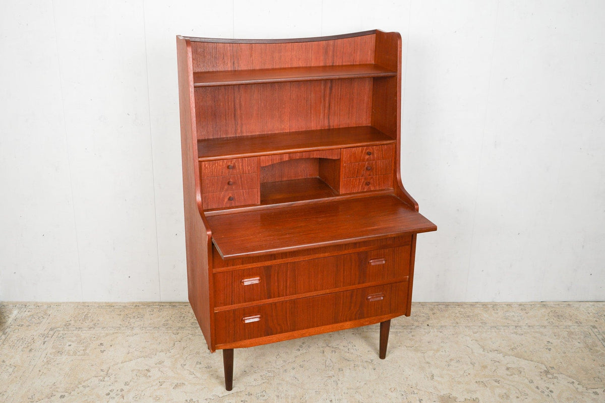 Vintage Sekretär Teak von Dänisch braun Mid Century 60er
