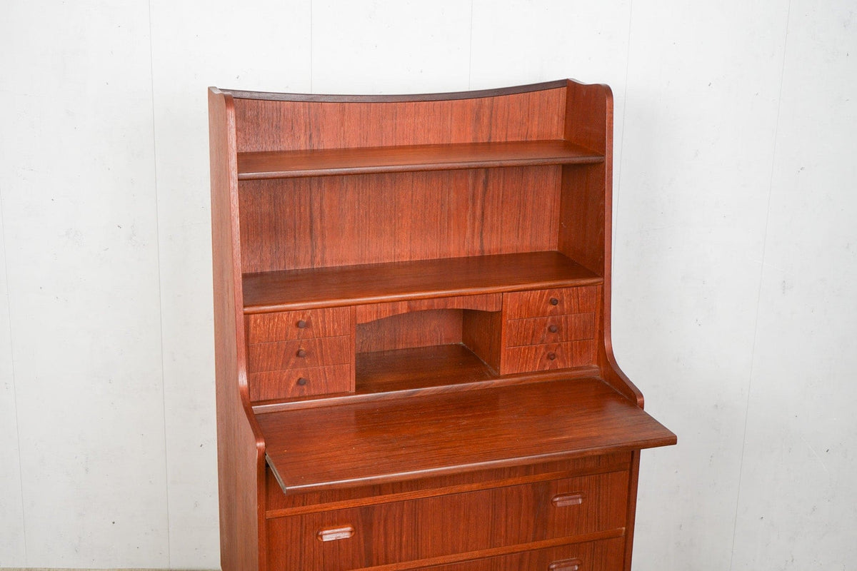 Vintage Sekretär Teak von Dänisch braun Mid Century 60er