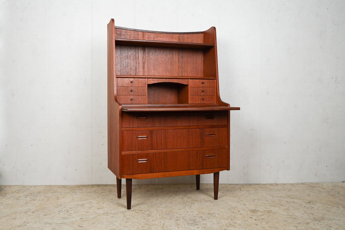 Vintage Sekretär Teak von Dänisch braun Mid Century 60er