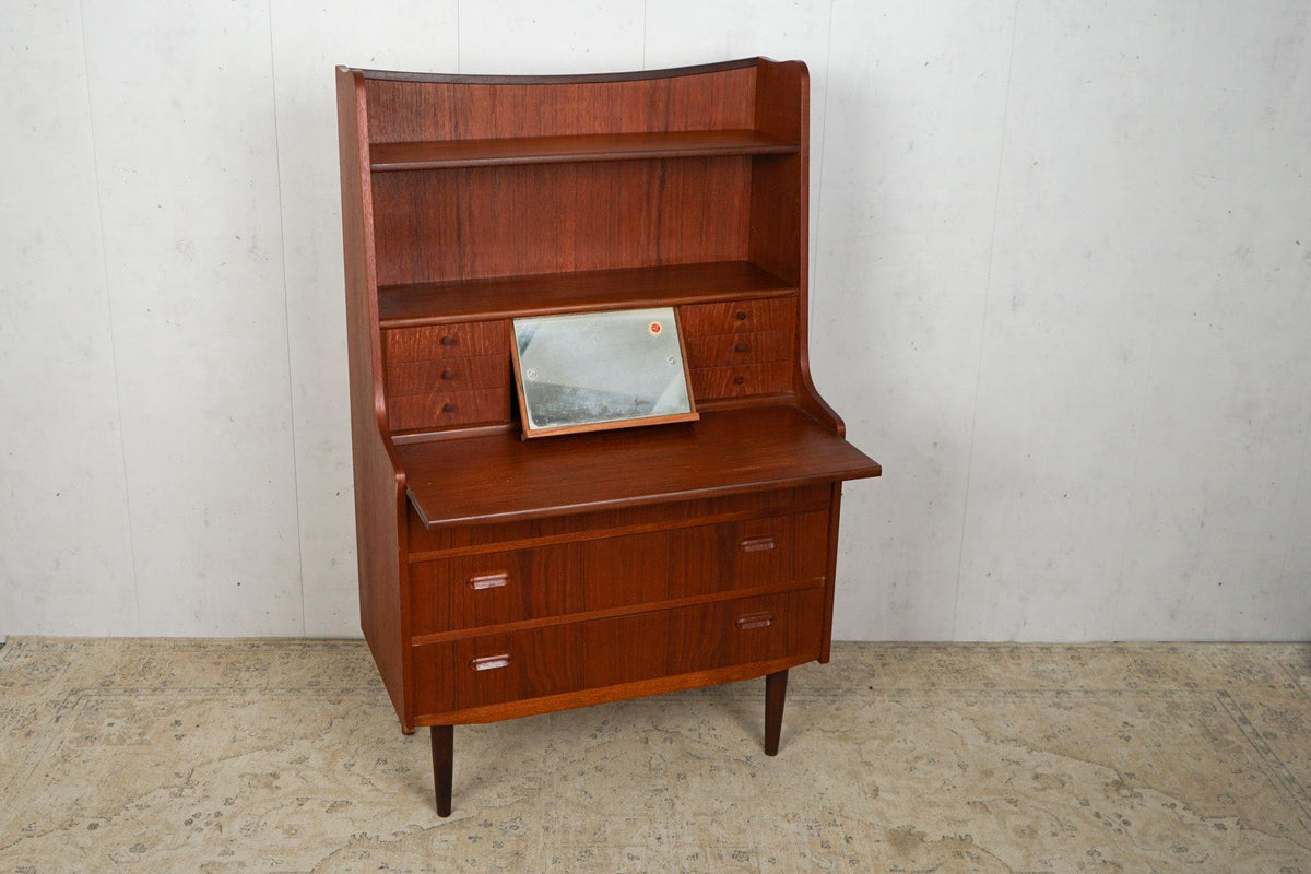 Vintage Sekretär Teak von Dänisch braun Mid Century 60er