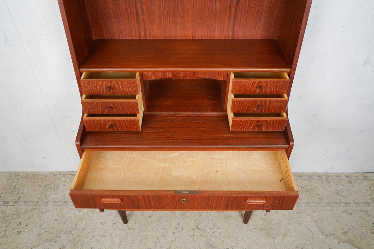Vintage Sekretär Teak von Dänisch braun Mid Century 60er