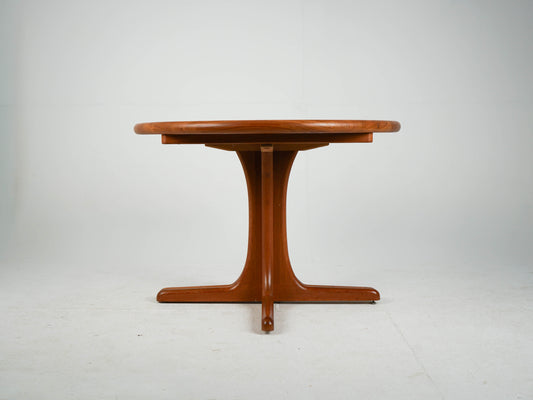 Vintage Esstisch rund ausziehbar Teak Mid-Century