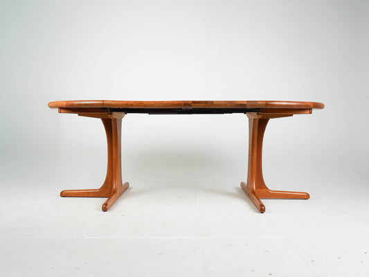 Vintage Esstisch rund ausziehbar Teak Mid-Century