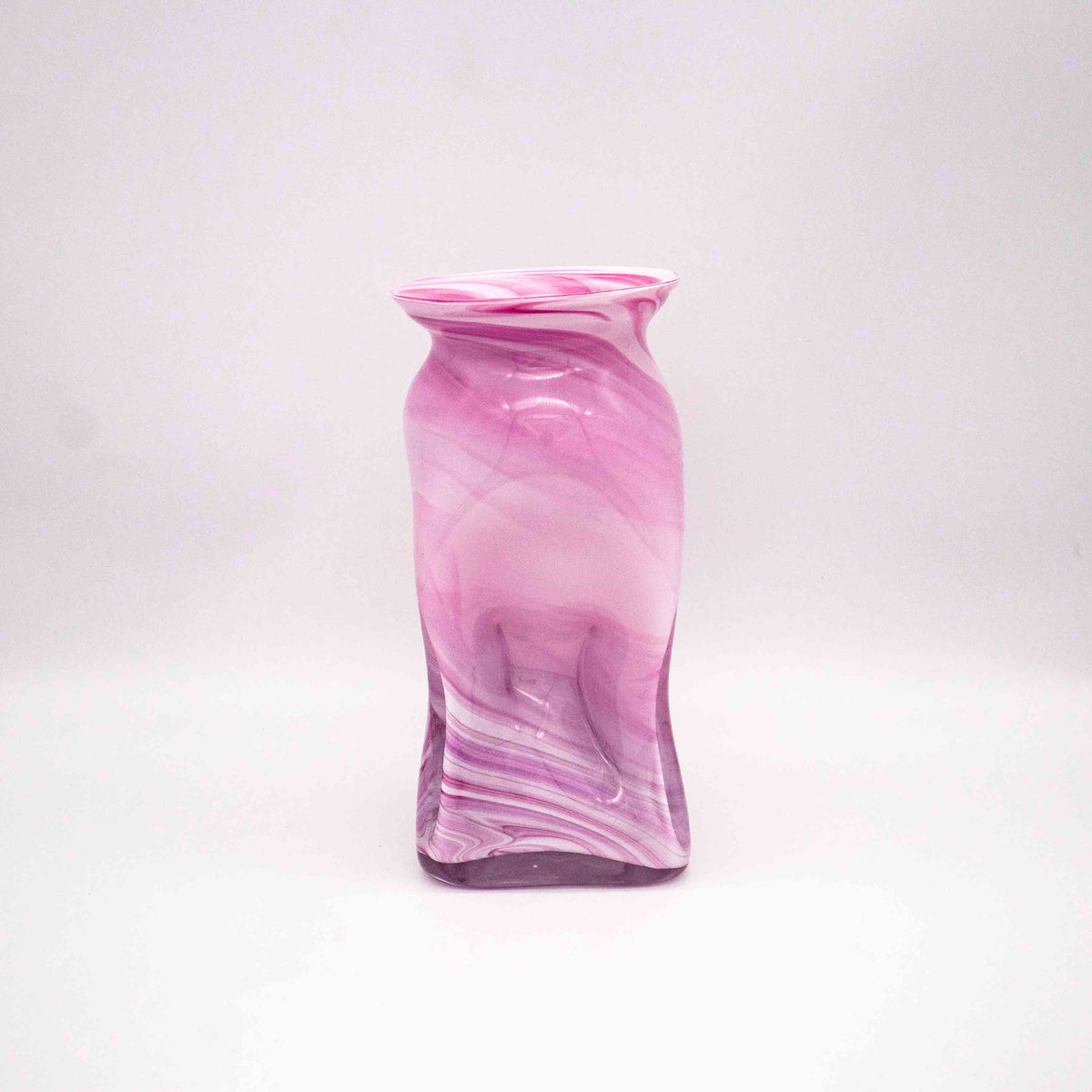 Vintage Rosa Vase Glas 70er Jahre