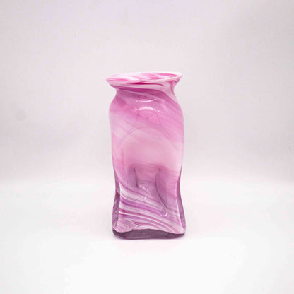 Vintage Rosa Vase Glas 70er Jahre
