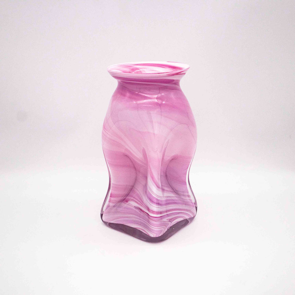 Vintage Rosa Vase Glas 70er Jahre