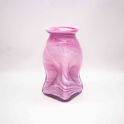 Vintage Rosa Vase Glas 70er Jahre