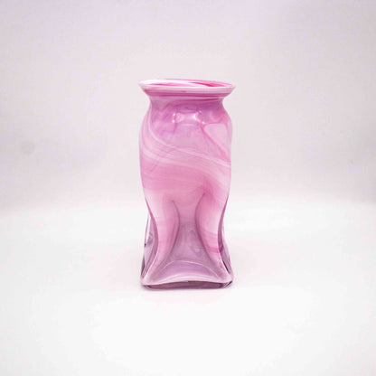 Vintage Rosa Vase Glas 70er Jahre