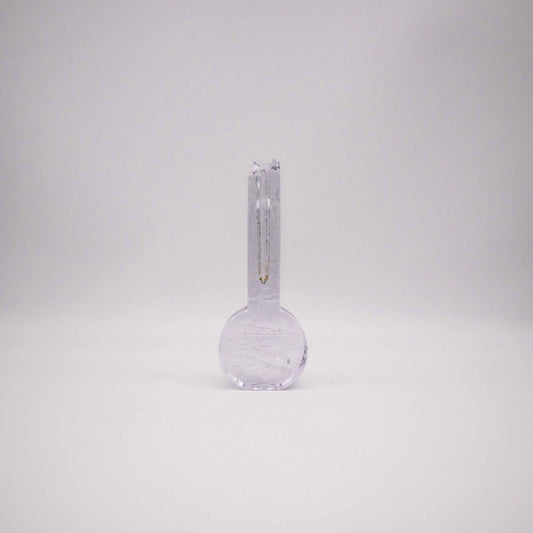 Vintage Mini Solifleurvase von Georgshütte, Eisglas
